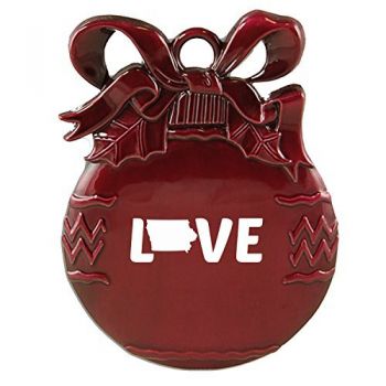 Pewter Christmas Bulb Ornament - Iowa Love - Iowa Love