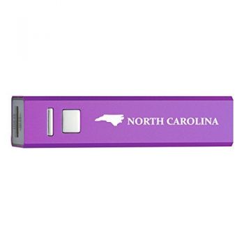 Quick Charge Portable Power Bank 2600 mAh - North Carolina State Outline - North Carolina State Outline