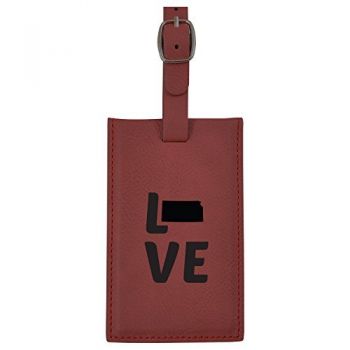 Travel Baggage Tag with Privacy Cover - Kansas Love - Kansas Love