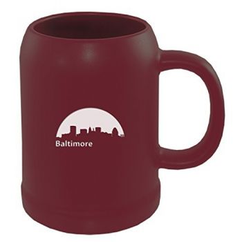 22 oz Ceramic Stein Coffee Mug - Baltimore City Skyline