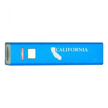 Quick Charge Portable Power Bank 2600 mAh - California State Outline - California State Outline