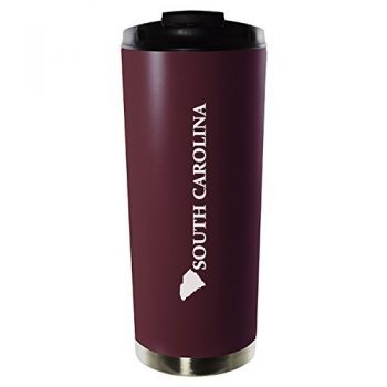 16 oz Vacuum Insulated Tumbler with Lid - South Carolina State Outline - South Carolina State Outline