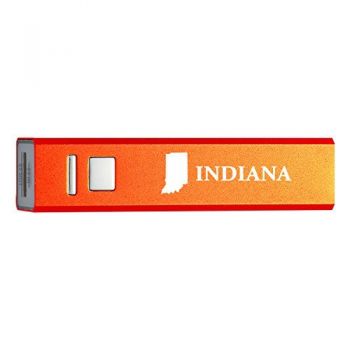 Quick Charge Portable Power Bank 2600 mAh - Indiana State Outline - Indiana State Outline