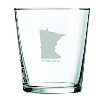 13 oz Cocktail Glass - Minnesota State Outline - Minnesota State Outline