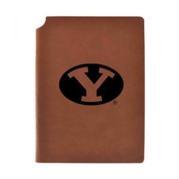 Leather Hardcover Notebook Journal - BYU Cougars