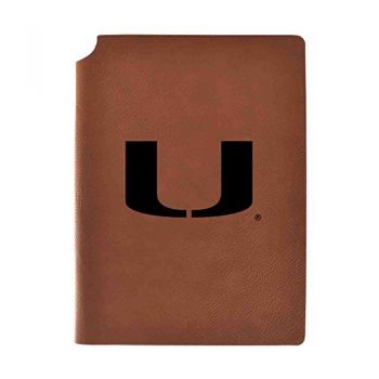 Leather Hardcover Notebook Journal - Miami Hurricanes