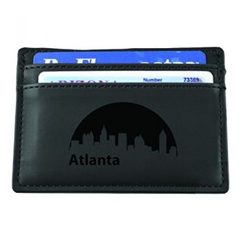 Slim Wallet with Money Clip - Atlanta City Skyline