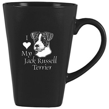 14 oz Square Ceramic Coffee Mug  - I Love My Jack Russel Terrier