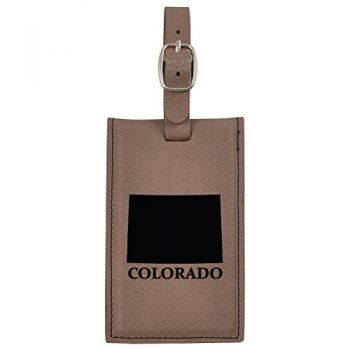 Travel Baggage Tag with Privacy Cover - Colorado State Outline - Colorado State Outline