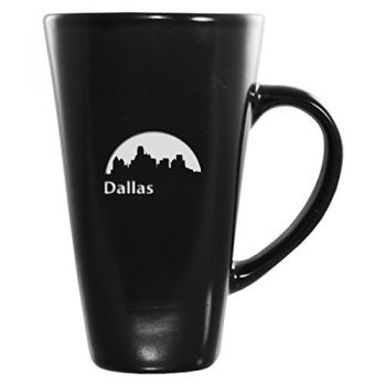16 oz Square Ceramic Coffee Mug - Dallas City Skyline