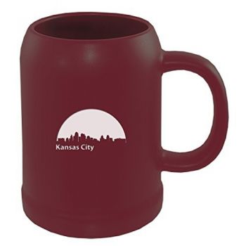 22 oz Ceramic Stein Coffee Mug - Kansas City City Skyline