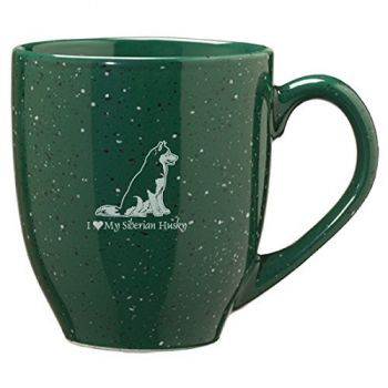16 oz Ceramic Coffee Mug with Handle  - I Love My Siberian Huskie