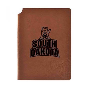 Leather Hardcover Notebook Journal - South Dakota Coyotes