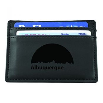 Slim Wallet with Money Clip - Albuquerque City Skyline