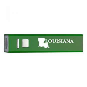 Quick Charge Portable Power Bank 2600 mAh - Louisiana State Outline - Louisiana State Outline