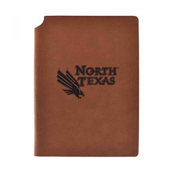 Leather Hardcover Notebook Journal - North Texas Mean Green