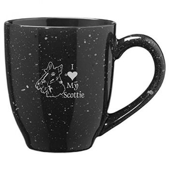 16 oz Ceramic Coffee Mug with Handle  - I Love My Scottish Terrier