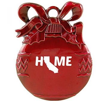 Pewter Christmas Bulb Ornament - California Home Themed - California Home Themed