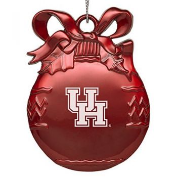 Pewter Christmas Bulb Ornament - University of Houston