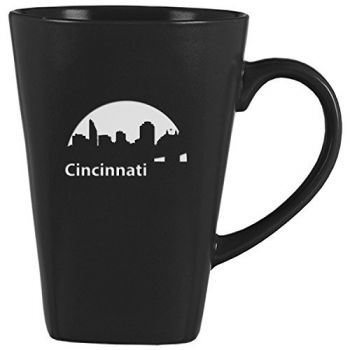14 oz Square Ceramic Coffee Mug - Cincinnati City Skyline