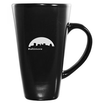 16 oz Square Ceramic Coffee Mug - Baltimore City Skyline