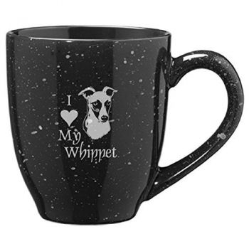 16 oz Ceramic Coffee Mug with Handle  - I Love My Whippet
