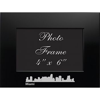 4 x 6  Metal Picture Frame - Miami City Skyline
