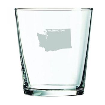 13 oz Cocktail Glass - Washington State Outline - Washington State Outline