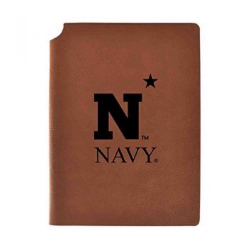 Leather Hardcover Notebook Journal - Navy Midshipmen
