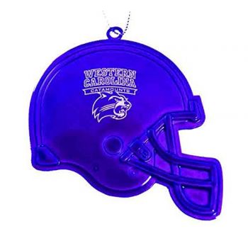 Football Helmet Pewter Christmas Ornament - Western Carolina Catamounts