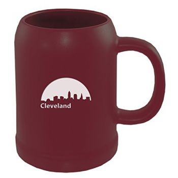 22 oz Ceramic Stein Coffee Mug - Cleveland City Skyline