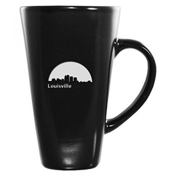 16 oz Square Ceramic Coffee Mug - Louisville City Skyline