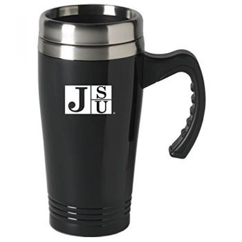 16 oz Stainless Steel Coffee Mug with handle - Jackson State Tigers