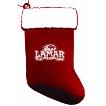 Pewter Stocking Christmas Ornament - Lamar Big Red