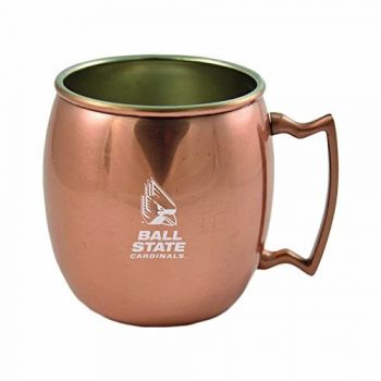 16 oz Stainless Steel Copper Toned Mug - Ball State Cardinals