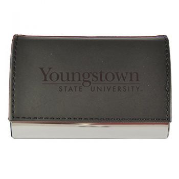 PU Leather Business Card Holder - Youngstown State Penguins