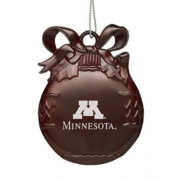 Pewter Christmas Bulb Ornament - Minnesota Gophers