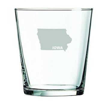 13 oz Cocktail Glass - Iowa State Outline - Iowa State Outline