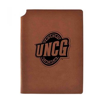 Leather Hardcover Notebook Journal - UNC Greensboro Spartans