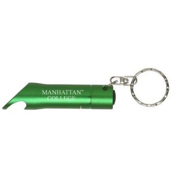 Keychain Bottle Opener & Flashlight - Manhattan College Jaspers