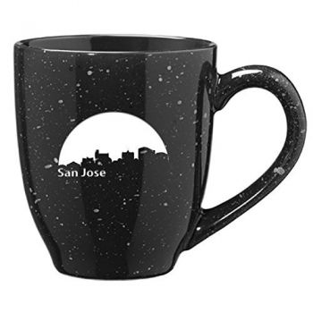 16 oz Ceramic Coffee Mug with Handle - San Jose City Skyline