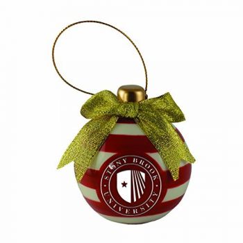 Ceramic Christmas Ball Ornament - Stony Brook Seawolves