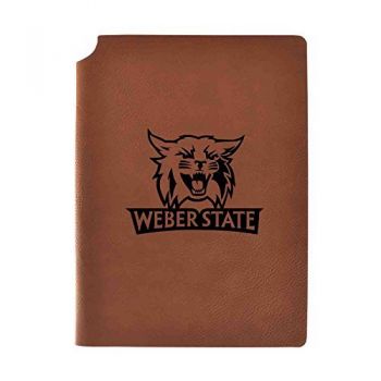 Leather Hardcover Notebook Journal - Weber State Wildcats