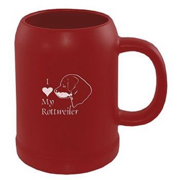 22 oz Ceramic Stein Coffee Mug  - I Love My Rottweiler