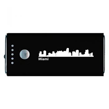 Quick Charge Portable Power Bank 5200 mAh - Miami City Skyline