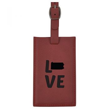Travel Baggage Tag with Privacy Cover - Pennsylvania Love - Pennsylvania Love