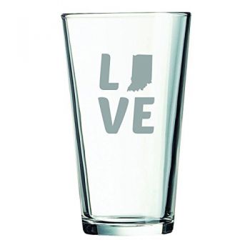 16 oz Pint Glass  - Indiana Love - Indiana Love