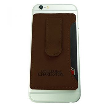 Cell Phone Card Holder Wallet with Money Clip - College of Charleston