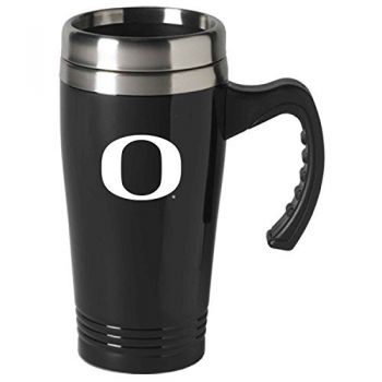 16 oz Stainless Steel Coffee Mug with handle - Oregon Ducks