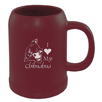 22 oz Ceramic Stein Coffee Mug  - I Love My Chihuahua